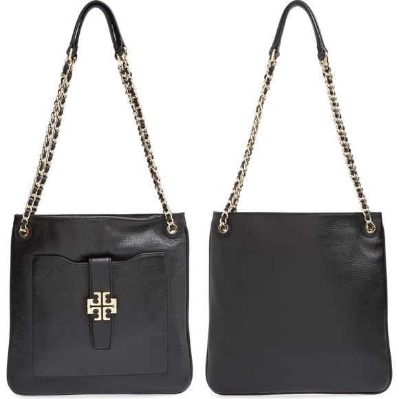 Tory Burch Handbags - Tory Burch💕Black Leather “Swingpack Plaque” Purse